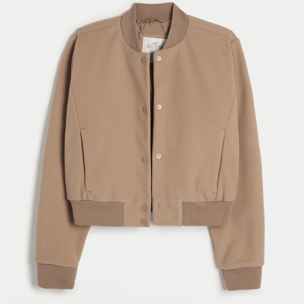 FAUX WOOL BOMBER JACKET NWT